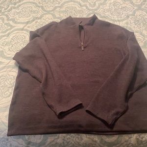 XXL 1/4 zip mock neck reversible sweater